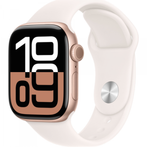 Смарт-часы Apple Watch Series 10 (GPS) 42mm Rose Gold Aluminum Case with Light Blush Sport Band (Розовое золото) - GorbTech