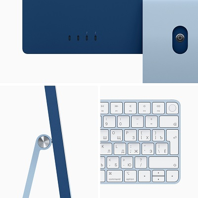 Моноблок Apple iMac 24 M3 (2023) Blue (Синий) (M3 8-core CPU/16GB/1Tb/10-Core GPU) - GorbTech