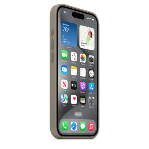 Силиконовый чехол Apple для iPhone 15 Pro Max Silicone Case with MagSafe - Clay (Глина) - GorbTech