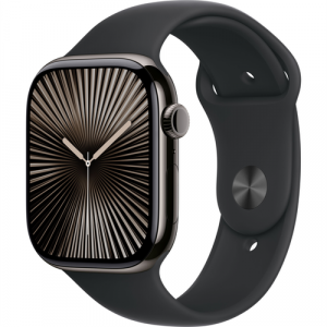 Смарт-часы Apple Watch Series 10 (GPS+Cellular) 42mm Slate Titanium Case with Black Sport Band (Графитовый) - GorbTech