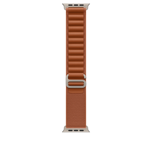 Ремешок для Apple Watch Ultra 49mm Terra Cotta Alpine Loop - Medium - Natural Titanium Finish (Терракотовый) - GorbTech