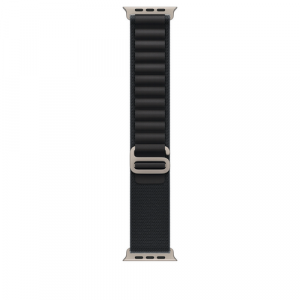 Ремешок для Apple Watch Ultra 49mm Black Alpine Loop - Large - Natural Titanium Finish (Черный) - GorbTech