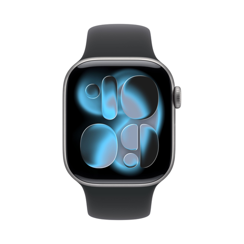 Смарт-часы Apple Watch Series 11 (GPS) 46mm Space Grey Aluminum Case with Black Sport Band (Серый космос) - GorbTech