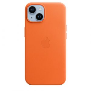 Чехол Apple для iPhone 14 Leather Case with MagSafe - Orange (Оранжевый) - GorbTech