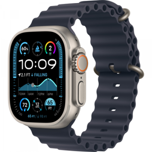 Смарт-часы Apple Watch Ultra 2 (2024) 49mm Natural Titanium Case with Ocean Band Navy (Синий) - GorbTech