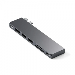 USB адаптер Satechi USB-C Pro Hub Slim Adapter Space Gray (Серый космос) - GorbTech