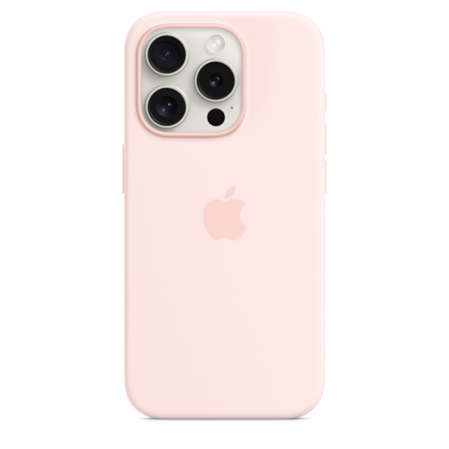 Силиконовый чехол Apple для iPhone 15 Pro Silicone Case with MagSafe - Light Pink (Розовый) - GorbTech