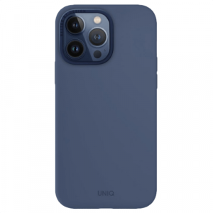 Силиконовый чехол Uniq Lino Hue MagSafe для iPhone 15 Pro Max Blue (Синий) - GorbTech