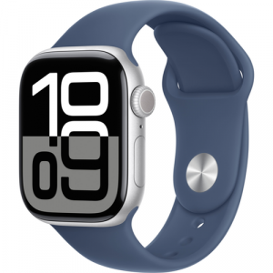 Смарт-часы Apple Watch Series 10 (GPS) 42mm Silver Aluminum Case with Denim Sport Band (Серебристый) - GorbTech