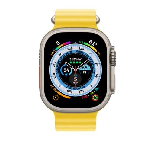 Ремешок для Apple Watch Ultra 49mm Yellow Ocean Band - One Size (Желтый) - GorbTech