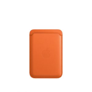Чехол-бумажник Apple для iPhone Leather Wallet with MagSafe - Orange (Оранжевый) - GorbTech