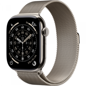 Смарт-часы Apple Watch Series 11 (GPS+Cellular) 42mm Natural Titanium Case with Natural Milanese Loop (Титановый) - GorbTech