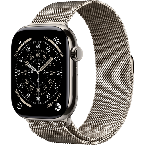 Смарт-часы Apple Watch Series 11 (GPS+Cellular) 42mm Natural Titanium Case with Natural Milanese Loop (Титановый) - GorbTech