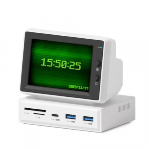 USB адаптер Hagibis Mini Monitor 6в1 с функцией монитора 3,5" White (Белый) - GorbTech