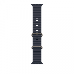 Ремешок для Apple Watch Ultra 49mm Navy Ocean Band - Natural Titanium Finish (Синий) - GorbTech