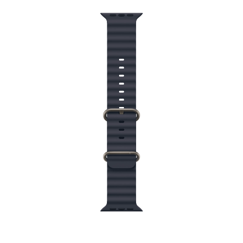 Ремешок для Apple Watch Ultra 49mm Navy Ocean Band - Natural Titanium Finish (Синий) - GorbTech
