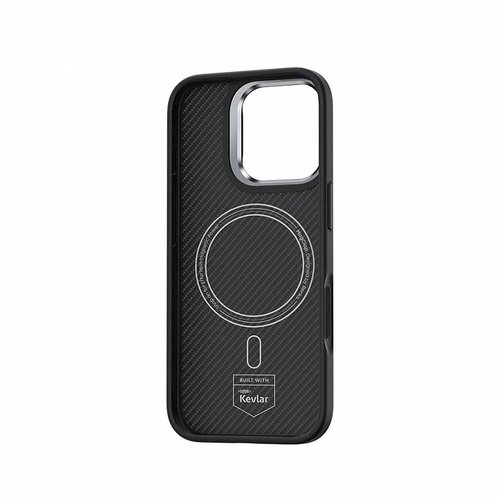 Усиленный чехол Benks ArmorPro Case built with Kevlar® 600D для iPhone 16 Pro Max 6.9", цвет черный (Black/Metal Frame) - GorbTech