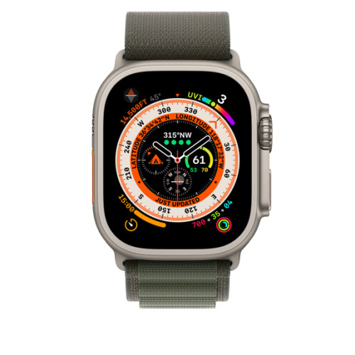 Ремешок для Apple Watch Ultra 49mm Green Alpine Loop - Small (Зеленый) - GorbTech