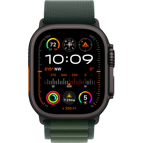 Смарт-часы Apple Watch Ultra 2 (2024) 49mm Black Titanium Case with Alpine Loop Dark Green (Темно-Зеленый) - GorbTech