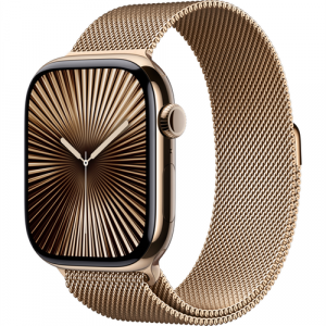 Смарт-часы Apple Watch Series 10 (GPS+Cellular) 46mm Gold Titanium Case with Gold Milanese Loop (Золотой) - GorbTech