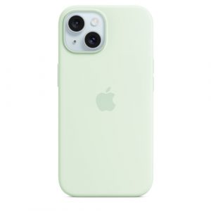Силиконовый чехол Apple для iPhone 15 Silicone Case with MagSafe - Soft Mint (Мятный) - GorbTech