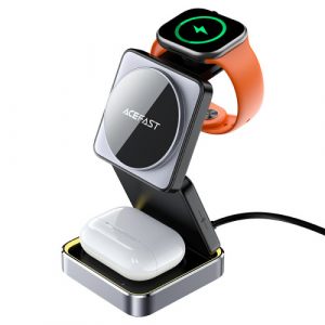 Беспроводное зарядное устройство AceFast AIRCHARGE Wireless Charger Desktop Holder E20 23W 3в1 - GorbTech