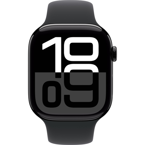Смарт-часы Apple Watch Series 10 (GPS) 46mm Jet Black Aluminum Case with Black Sport Band (Черный) - GorbTech