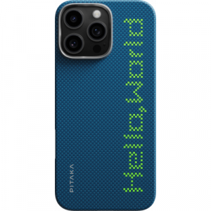 Чехол Pitaka Tactile Woven для iPhone 16 Pro Max (Hello World) - GorbTech