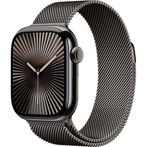 Смарт-часы Apple Watch Series 10 (GPS+Cellular) 42mm Slate Titanium Case with Slate Milanese Loop (Графитовый) - GorbTech