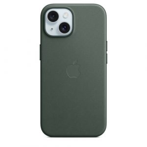 Тканевый чехол Apple для iPhone 15 FineWoven Case with MagSafe - Evergreen (Зеленый) - GorbTech