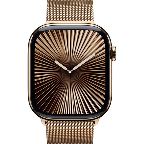 Смарт-часы Apple Watch Series 10 (GPS+Cellular) 46mm Gold Titanium Case with Gold Milanese Loop (Золотой) - GorbTech