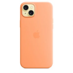 Силиконовый чехол Apple для iPhone 15 Plus Silicone Case with MagSafe - Orange Sorbet (Оранжевый) - GorbTech