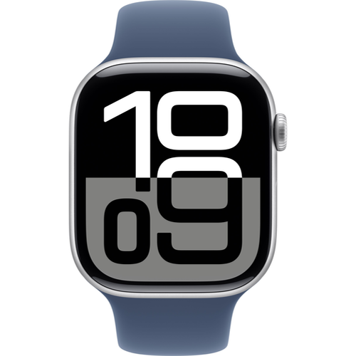 Смарт-часы Apple Watch Series 10 (GPS) 46mm Silver Aluminum Case with Denim Sport Band (Серебристый) - GorbTech