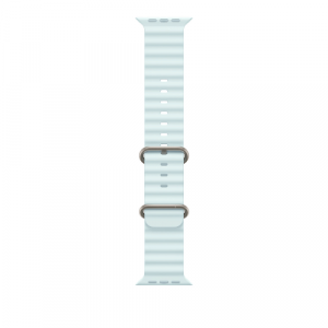 Ремешок для Apple Watch Ultra 49mm Ice Blue Ocean Band - Natural Titanium Finish (Голубой) - GorbTech