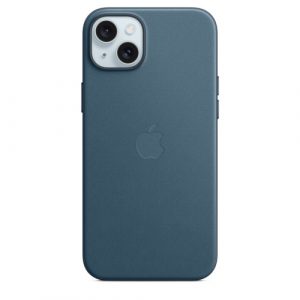 Тканевый чехол Apple для iPhone 15 Plus FineWoven Case with MagSafe - Pacific Blue (Синий) - GorbTech