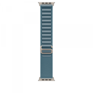 Ремешок для Apple Watch Ultra 49mm Light Blue Alpine Loop - Small - Natural Titanium Finish (Синий) - GorbTech