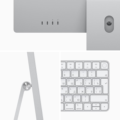 Моноблок Apple iMac 24 M3 (2023) Silver (Серебристый) (M3 8-core CPU/24GB/1Tb/8-Core GPU) - GorbTech