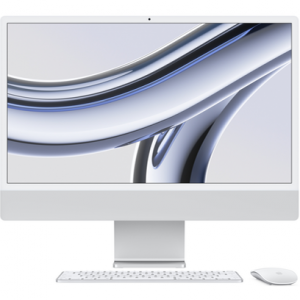 Моноблок Apple iMac 24 M3 (2023) Silver (Серебристый) (M3 8-core CPU/24GB/512Gb/10-Core GPU) - GorbTech
