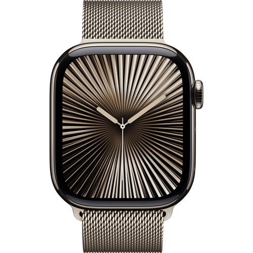 Смарт-часы Apple Watch Series 10 (GPS+Cellular) 42mm Natural Titanium Case with Natural Milanese Loop (Титановый) - GorbTech