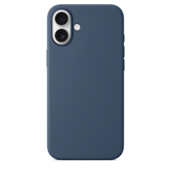 Силиконовый чехол Luxcopy для iPhone 16 Plus Silicone Case with MagSafe - Denim (Синий) - GorbTech