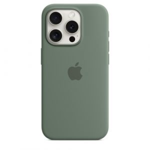 Силиконовый чехол Apple для iPhone 15 Pro Silicone Case with MagSafe - Cypress (Зеленый) - GorbTech