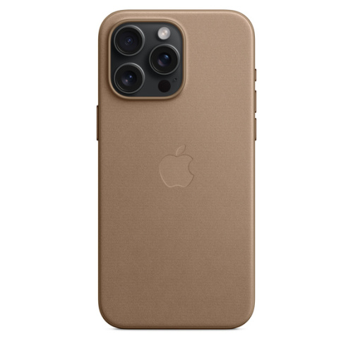 Тканевый чехол Apple для iPhone 15 Pro Max FineWoven Case with MagSafe - Taupe (Коричневый) - GorbTech