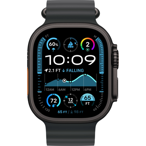 Смарт-часы Apple Watch Ultra 2 (2024) 49mm Black Titanium Case with Ocean Band Black (Черный) - GorbTech