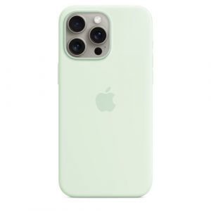 Силиконовый чехол Apple для iPhone 15 Pro Max Silicone Case with MagSafe - Soft Mint (Мятный) - GorbTech