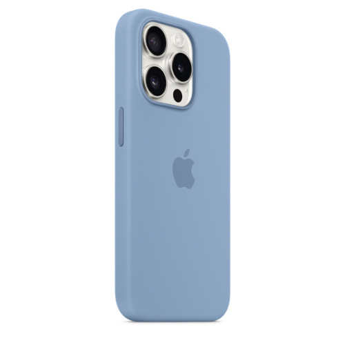 Силиконовый чехол Apple для iPhone 15 Pro Silicone Case with MagSafe - Winter Blue (Голубой) - GorbTech