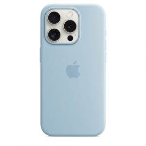Силиконовый чехол Apple для iPhone 15 Pro Silicone Case with MagSafe - Light Blue (Голубой) - GorbTech