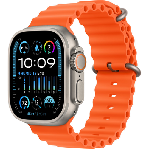 Смарт-часы Apple Watch Ultra 2 (2023) 49mm Titanium Case with Ocean Band Orange (Оранжевый) - GorbTech