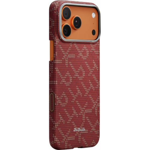 Чехол Pitaka Monogram Ultra-Slim Case для iPhone 17 Pro Max Red - GorbTech