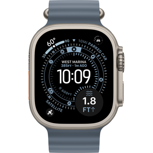 Смарт-часы Apple Watch Ultra 3 (2025) 49mm Natural Titanium Case with Ocean Band Anchor Blue (Синий) - GorbTech