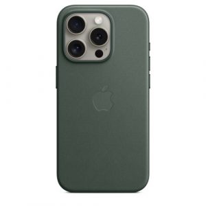 Тканевый чехол Apple для iPhone 15 Pro FineWoven Case with MagSafe - Evergreen (Зеленый) - GorbTech